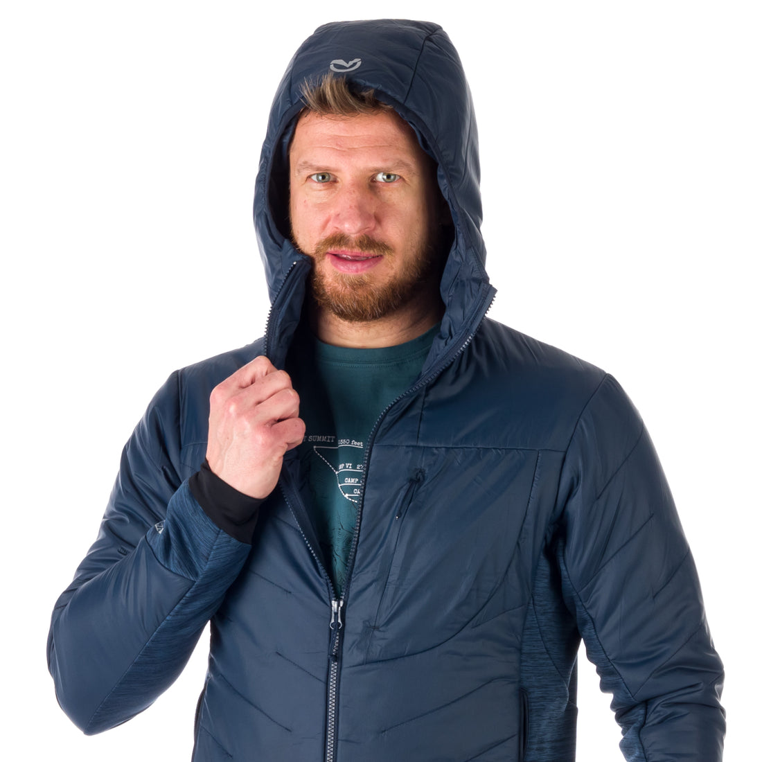 BU-5035OR men's hybrid active trekking athletic fit jacket with PrimaLoft OTIS