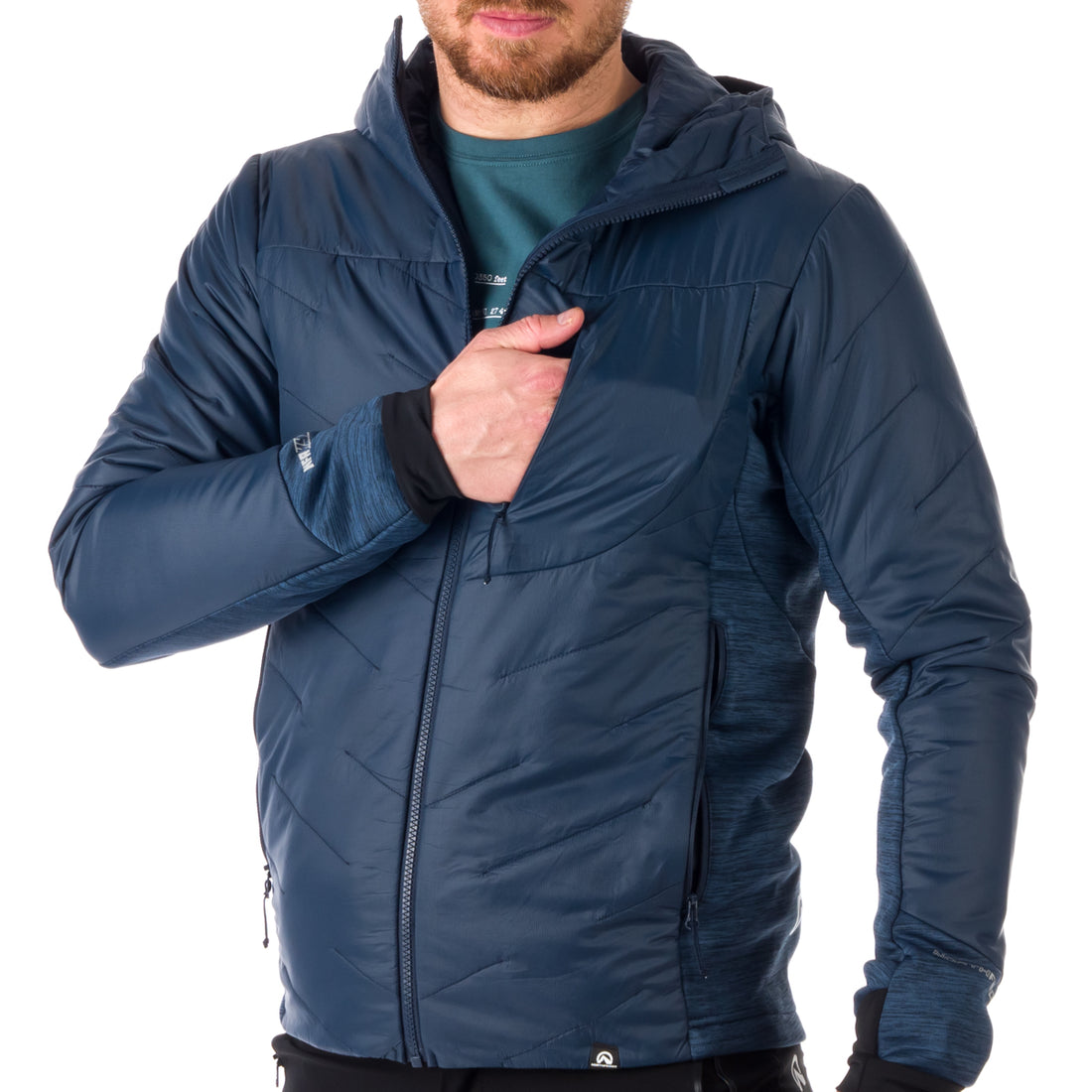 BU-5035OR men's hybrid active trekking athletic fit jacket with PrimaLoft OTIS
