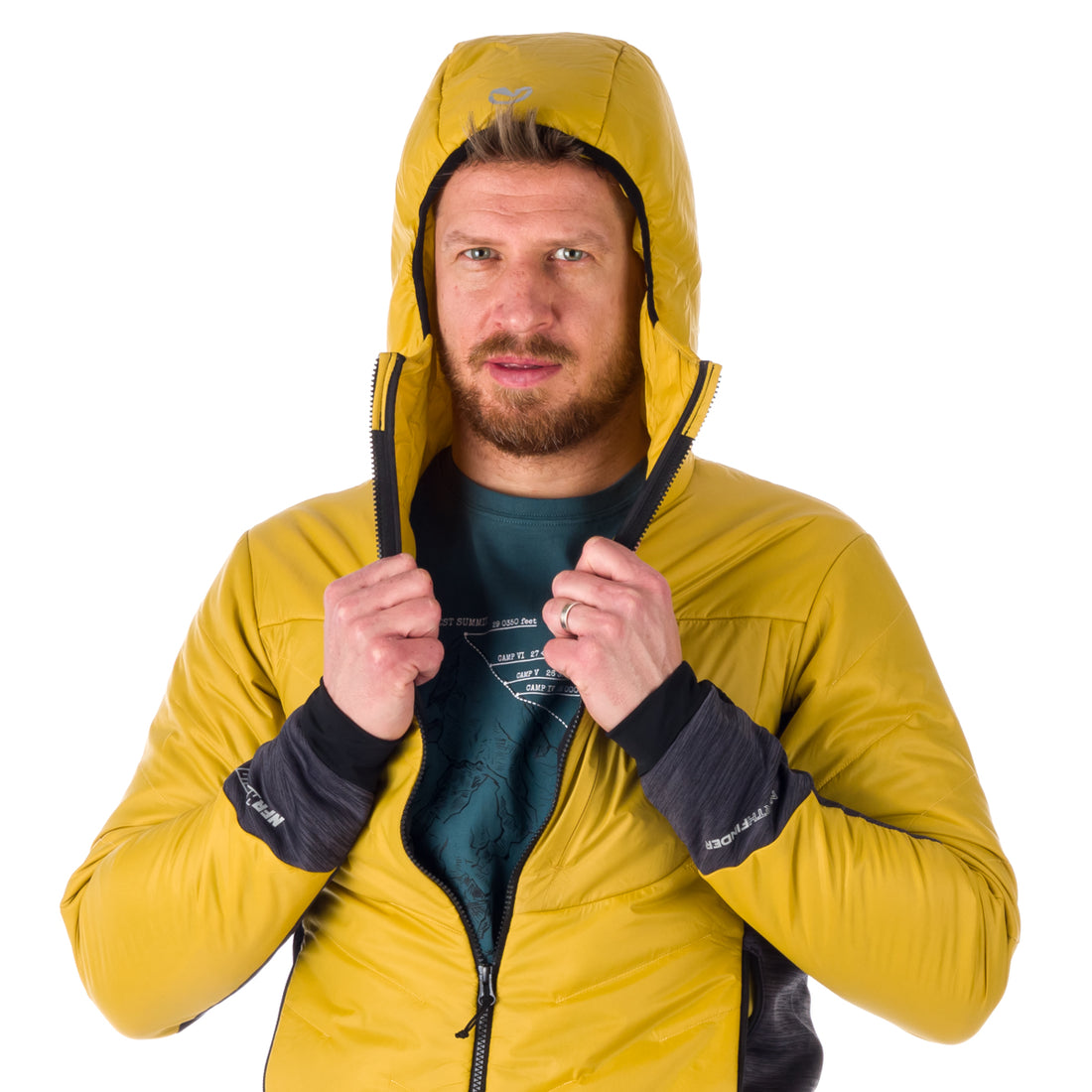 BU-5035OR men's hybrid active trekking athletic fit jacket with PrimaLoft OTIS
