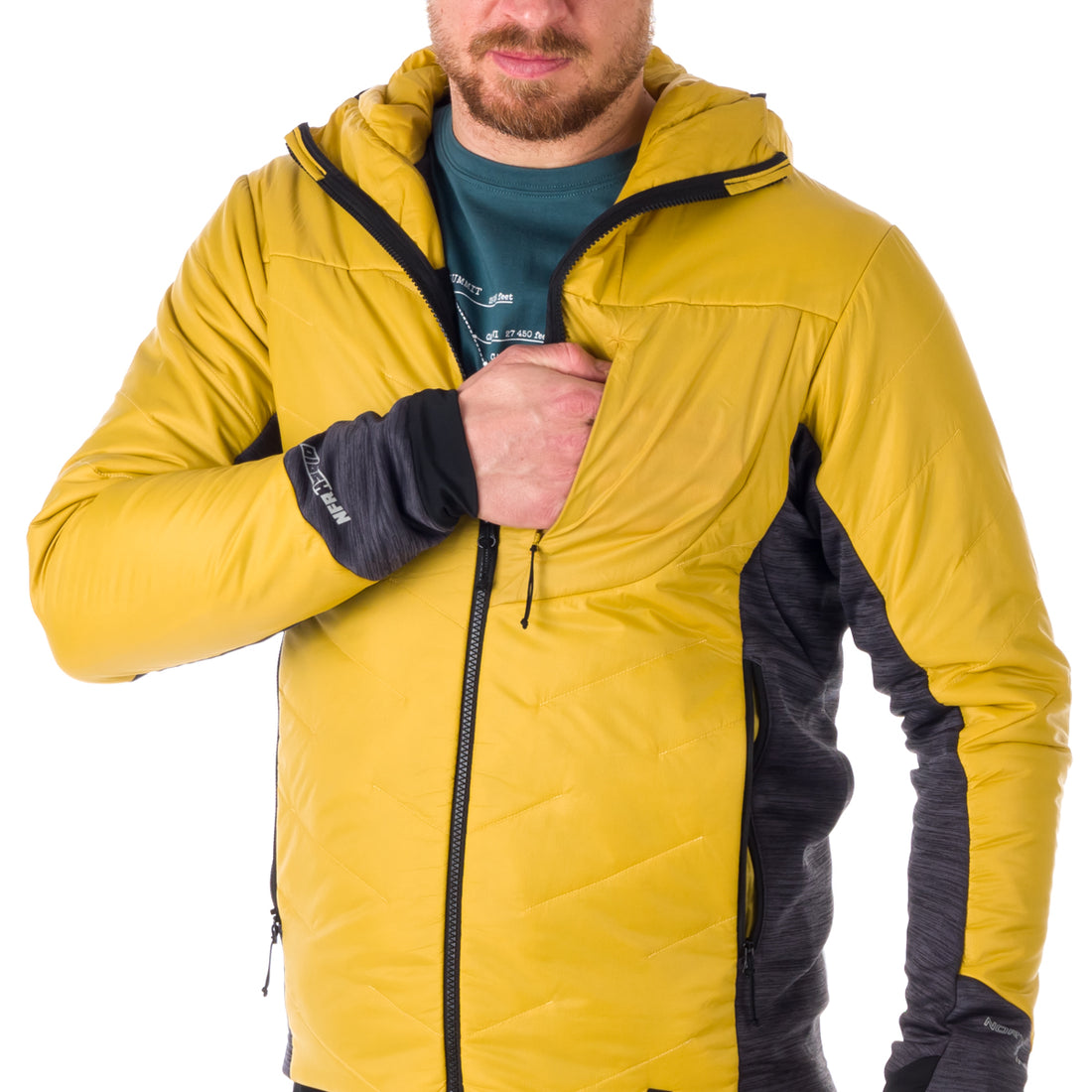 BU-5035OR men's hybrid active trekking athletic fit jacket with PrimaLoft OTIS