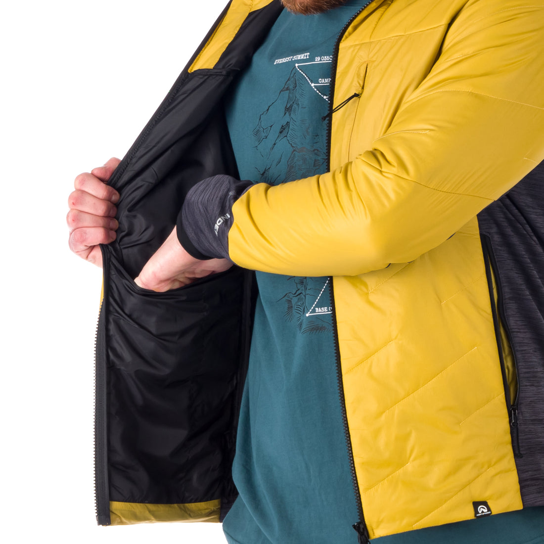 BU-5035OR men's hybrid active trekking athletic fit jacket with PrimaLoft OTIS