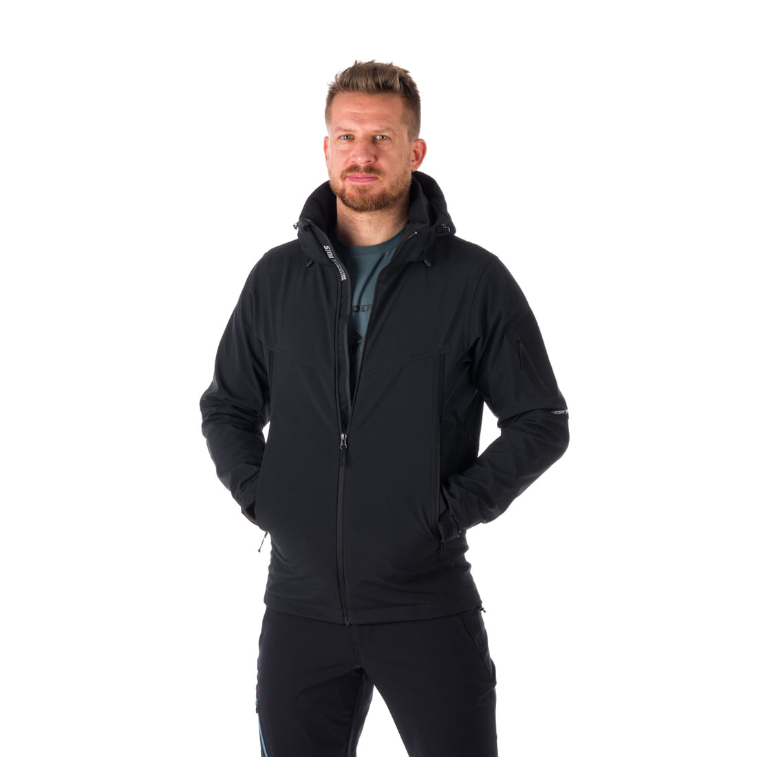 BU-5037OR men's travel softshell hood off jacket 3L ABNER