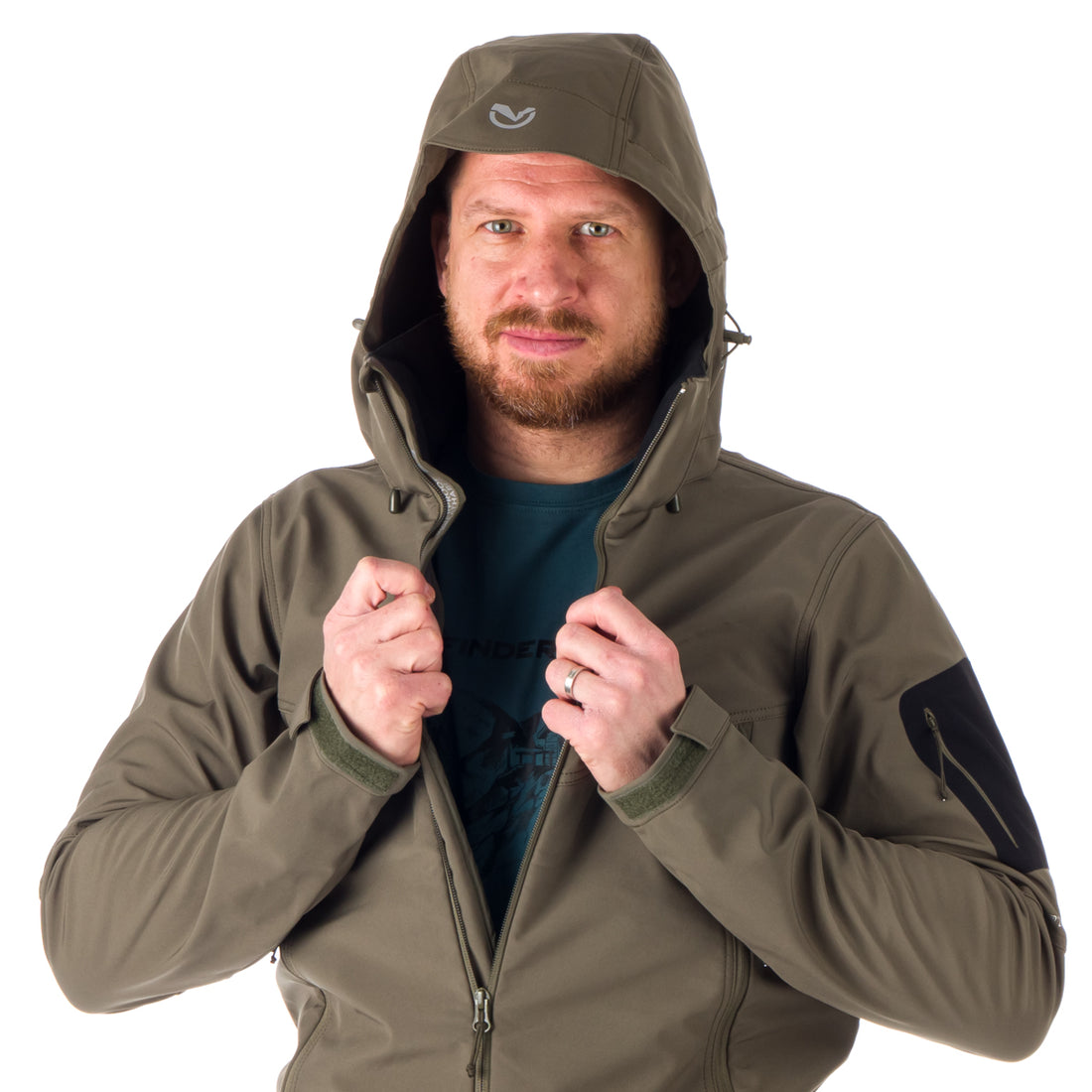 BU-5037OR men's travel softshell hood off jacket 3L ABNER