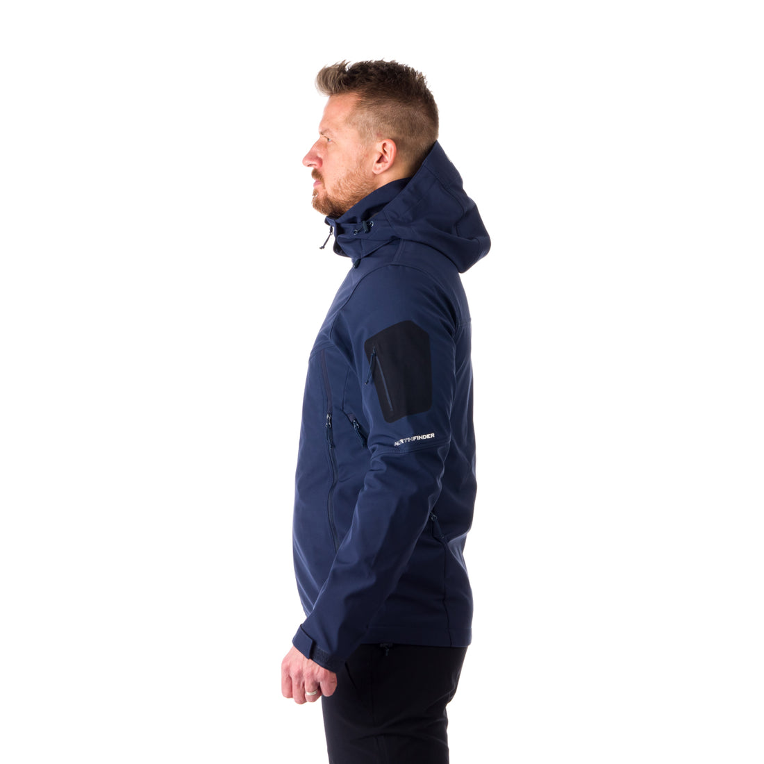 BU-5037OR men's travel softshell hood off jacket 3L ABNER