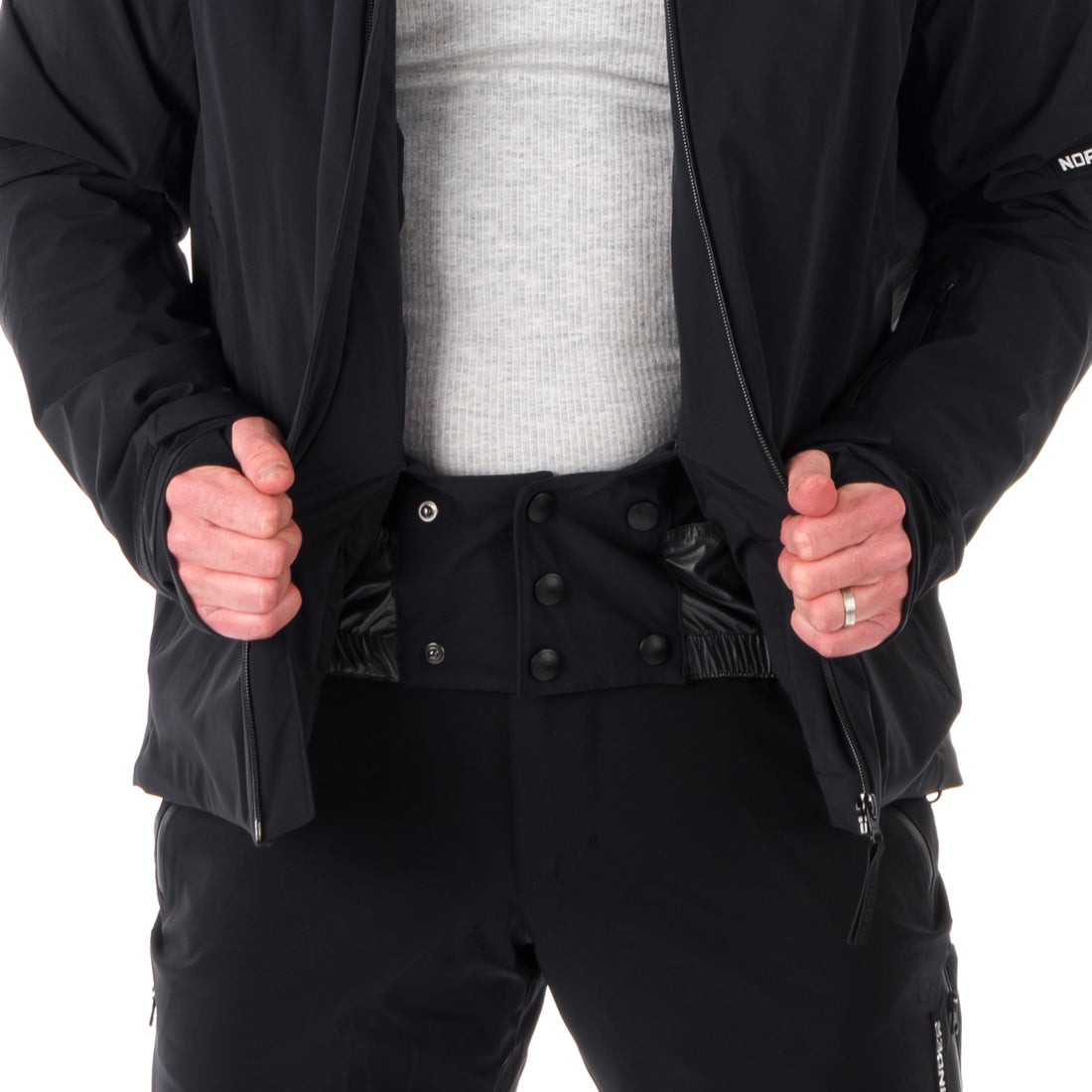 BU-5042SNW men's ski technical athletic fit stretch jacket fully featured with PrimaLoft SEBASTIAN 