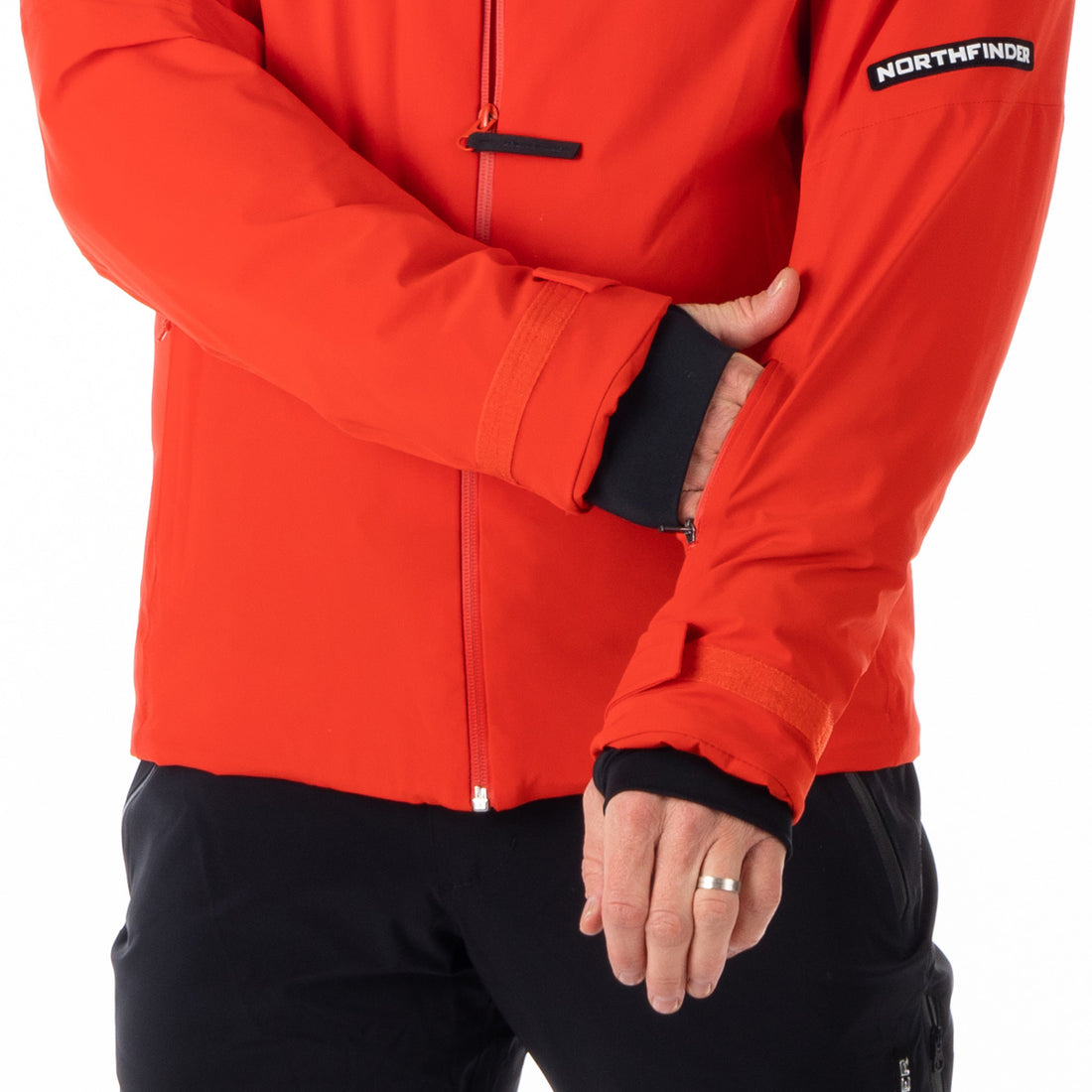 BU-5042SNW men's ski technical athletic fit stretch jacket fully featured with PrimaLoft SEBASTIAN 