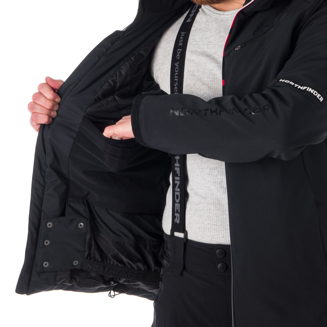 BU-5043SNW men's ski softshell insulated jacket 3L BRIXTON