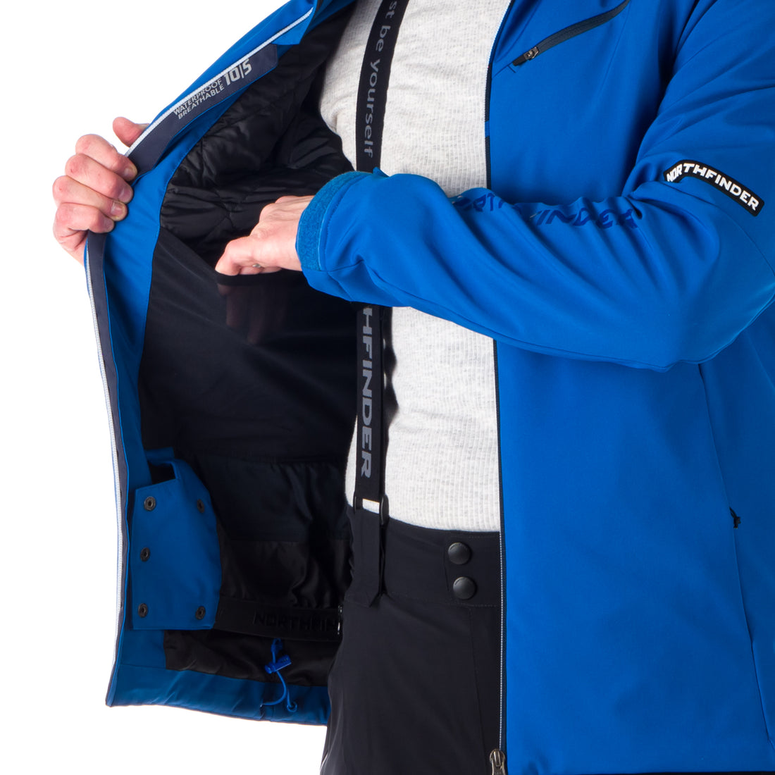 BU-5043SNW men's ski softshell insulated jacket 3L BRIXTON