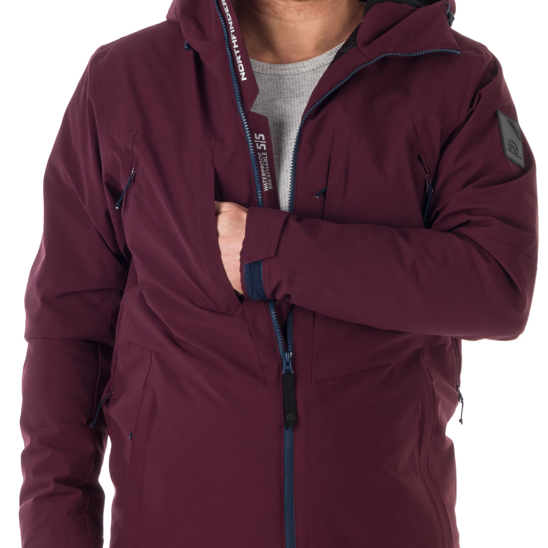 BU-5047SNW men's ski insulated comfort jacket prolonged fit BODIE