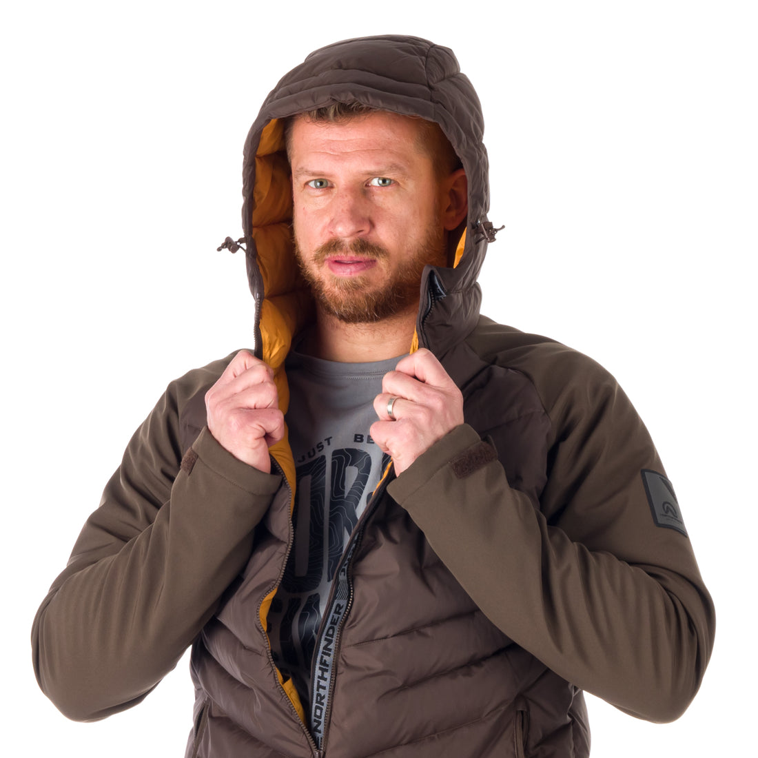 BU-5055SP men's insulated jacket combination with softshell KAYSEN