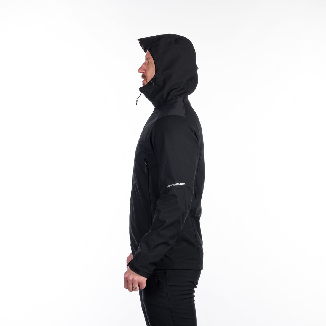 BU-5130OR men's outdoor hoody softshell jacket protect face 3L MORRIS
