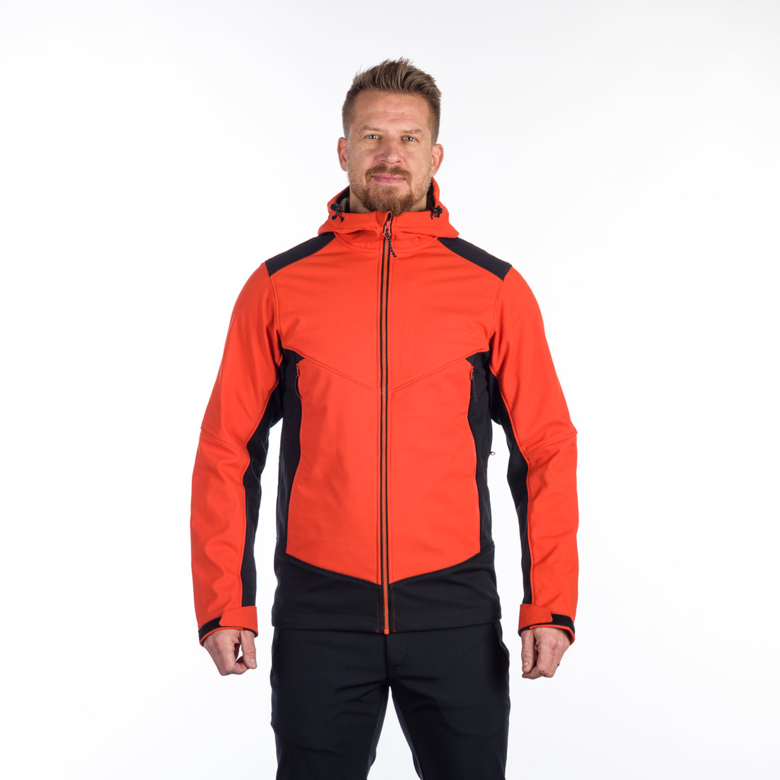 BU-5130OR men's outdoor hoody softshell jacket protect face 3L MORRIS