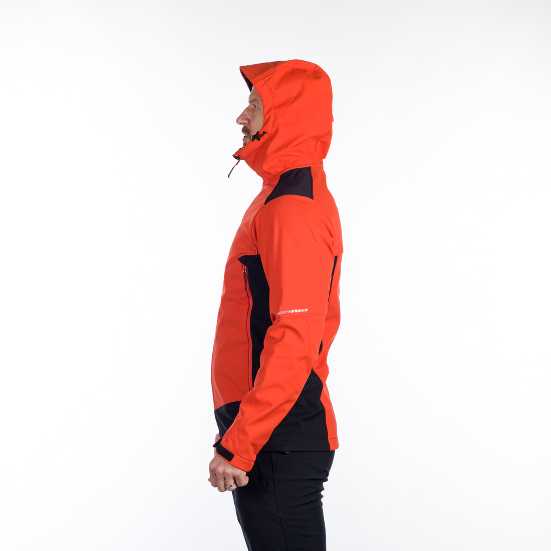 BU-5130OR men's outdoor hoody softshell jacket protect face 3L MORRIS