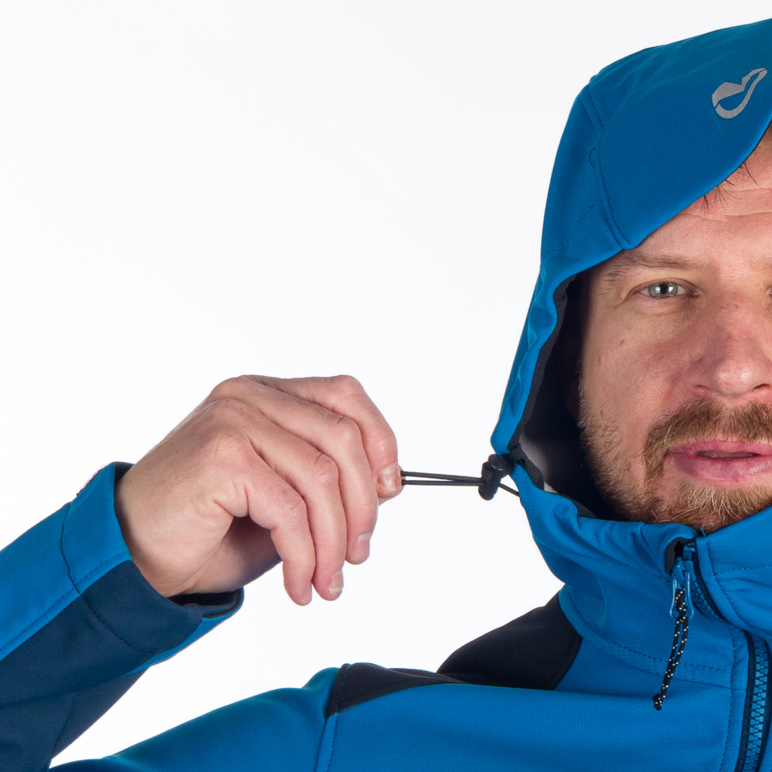 BU-5130OR men's outdoor hoody softshell jacket protect face 3L MORRIS