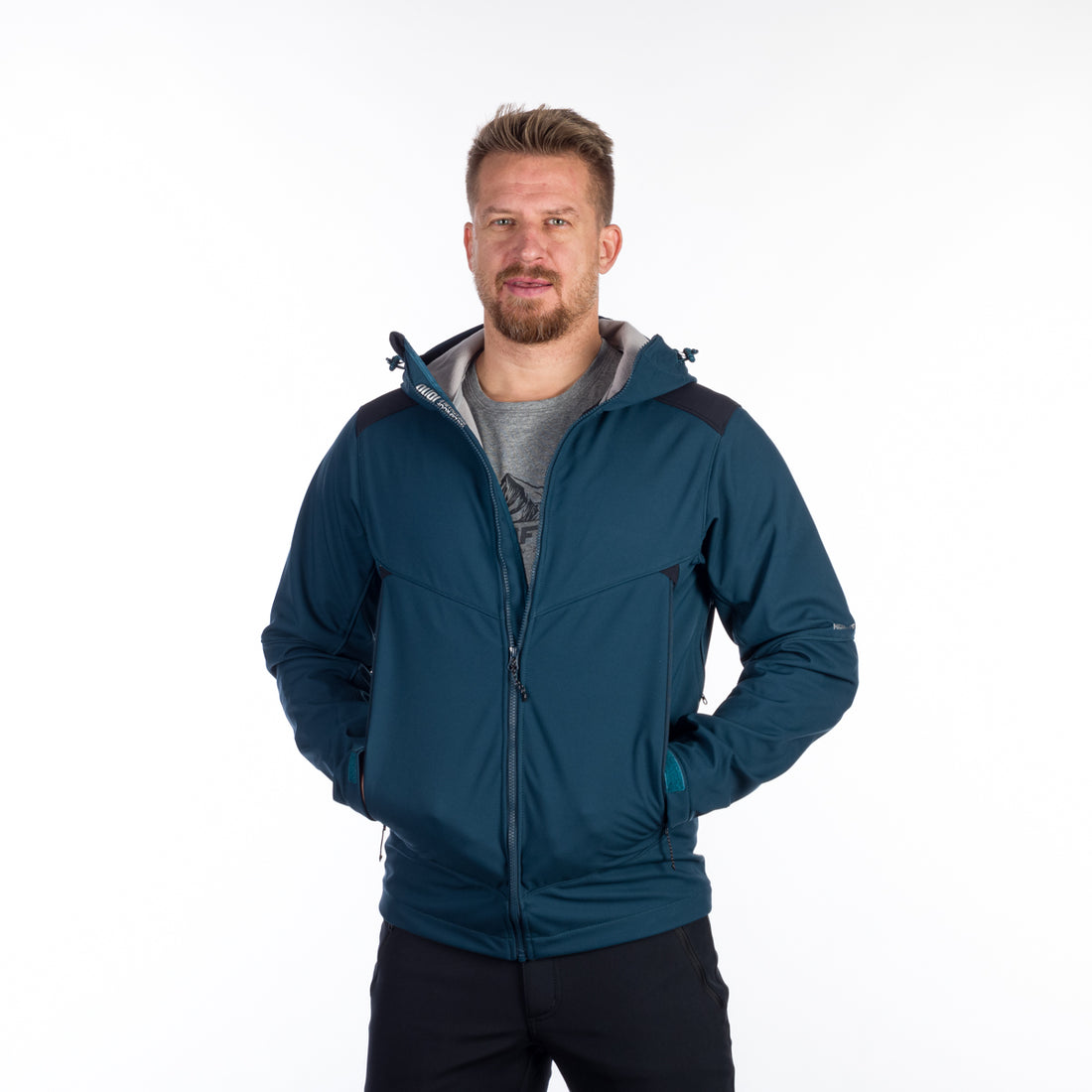 BU-5130OR men's outdoor hoody softshell jacket protect face 3L MORRIS