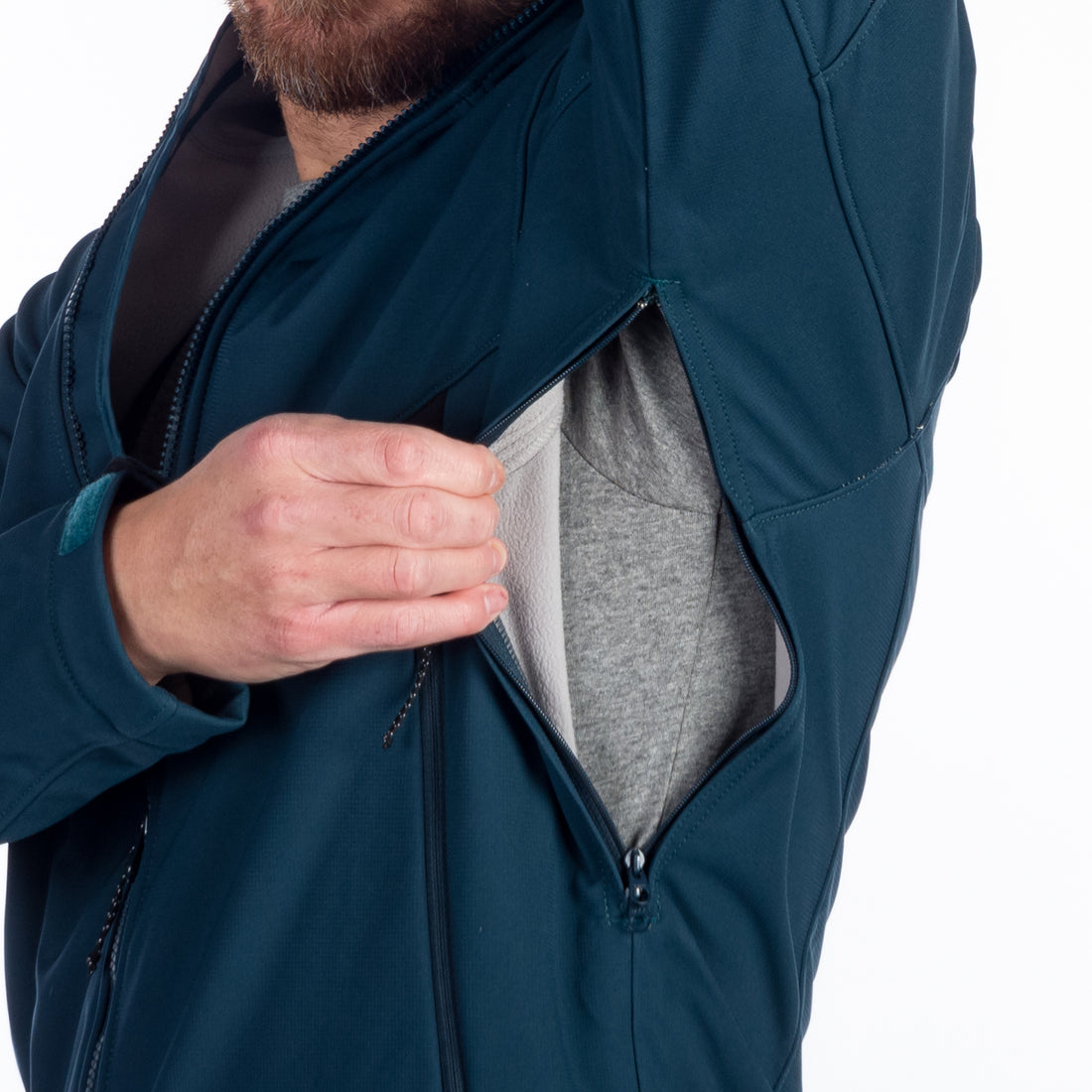 BU-5130OR men's outdoor hoody softshell jacket protect face 3L MORRIS