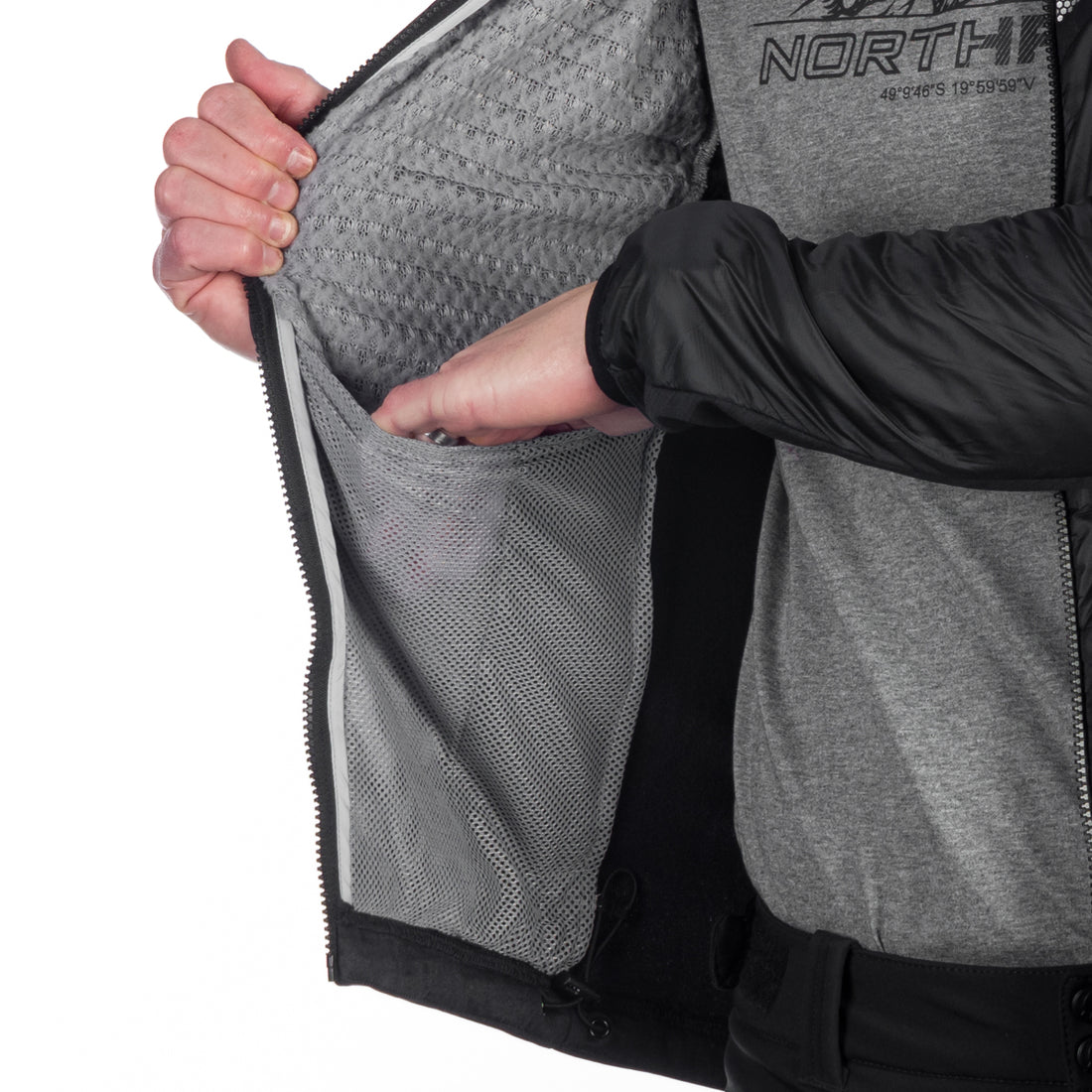 BU-5134OR men's active trekking athletic fit hybrid jacket BILL