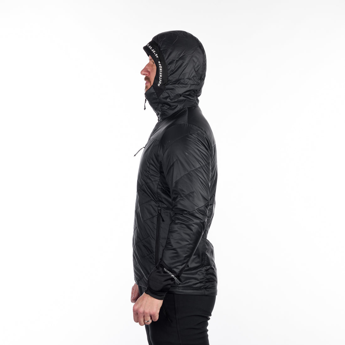 BU-5135OR men's hybrid active trekking jacket with PrimaLoft DON