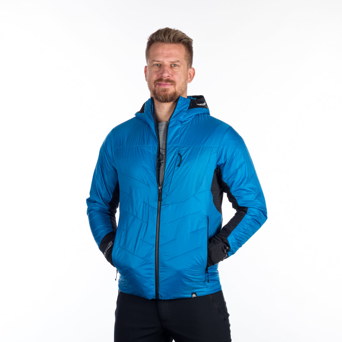BU-5135OR men's hybrid active trekking jacket with PrimaLoft DON