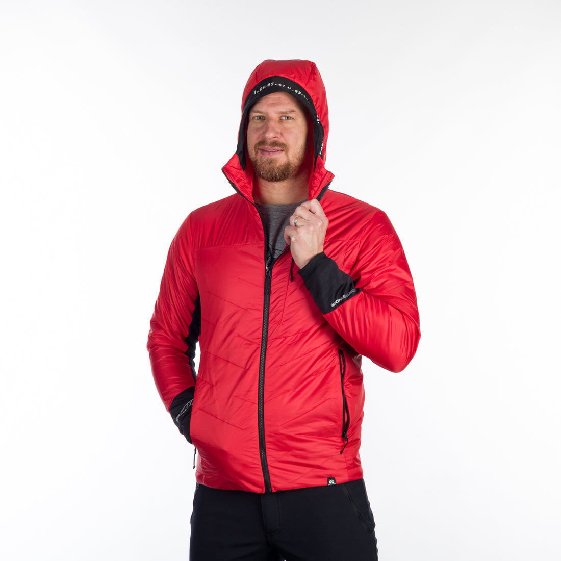 BU-5135OR men's hybrid active trekking jacket with PrimaLoft DON