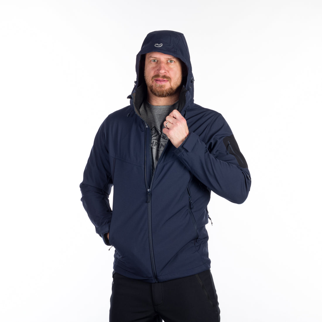 BU-5136OR men's travel softshell hood off jacket 3L TOM