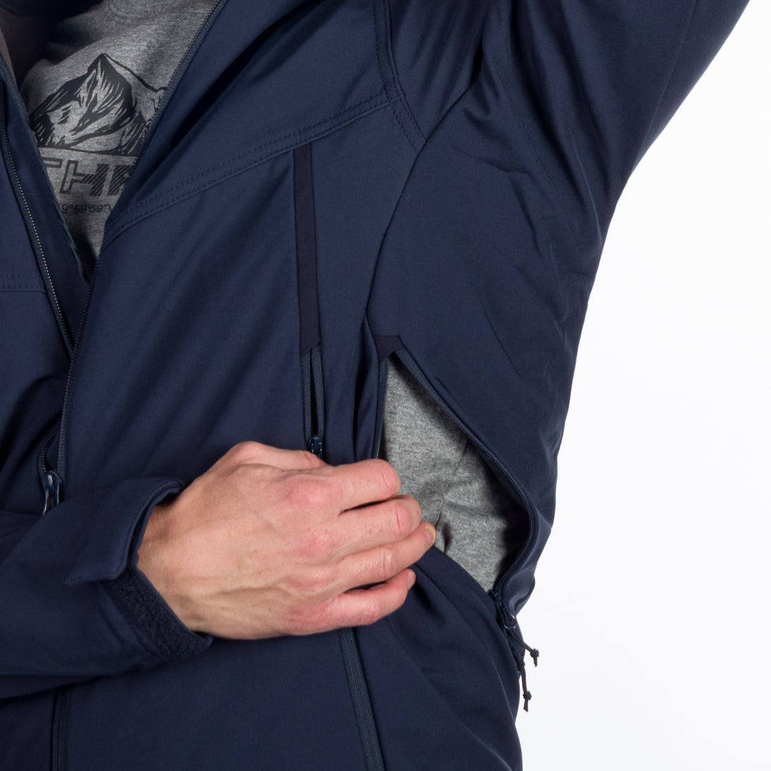 BU-5136OR men's travel softshell hood off jacket 3L TOM