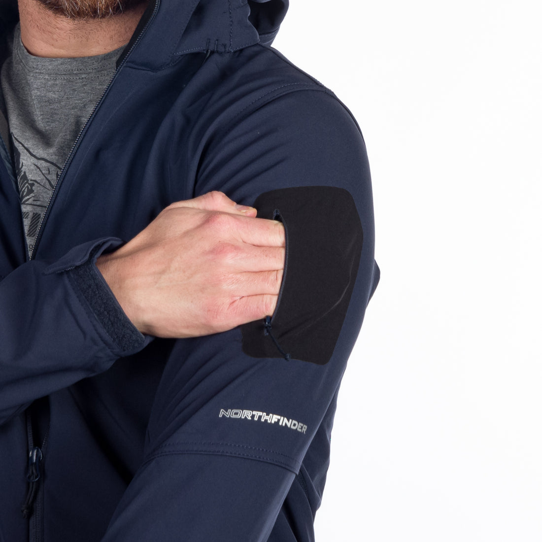 BU-5136OR men's travel softshell hood off jacket 3L TOM