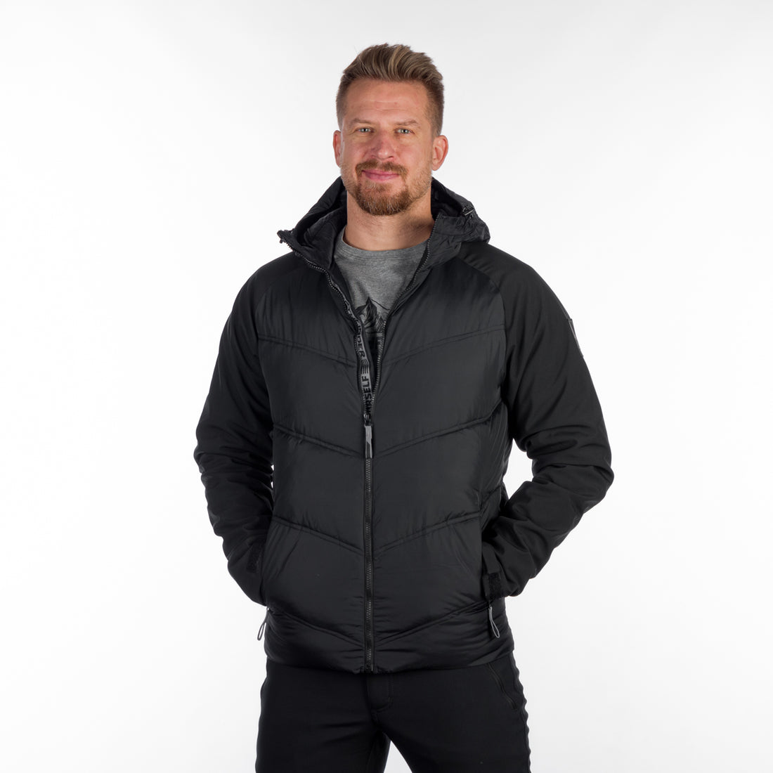 BU-5151SP men's insulated jacket combined with softshell LOREN