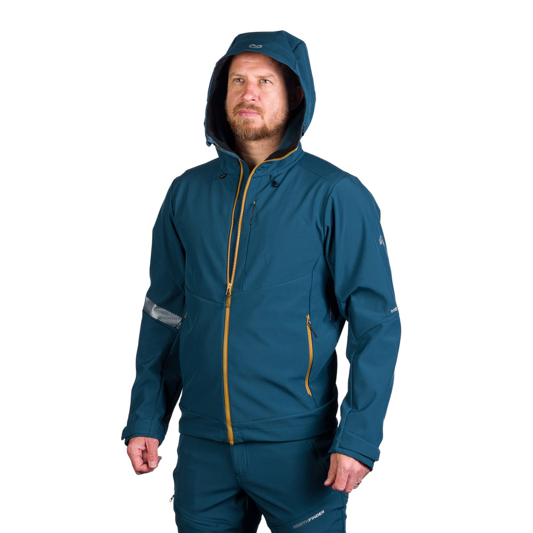 BU-5181OR men's outdoor hoody mountain softshell 3L jacket MONTE