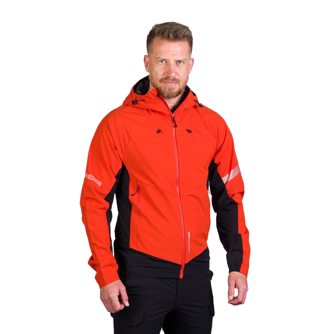 BU-5182OR men's trekking hybrid softshell active jacket RANDAL