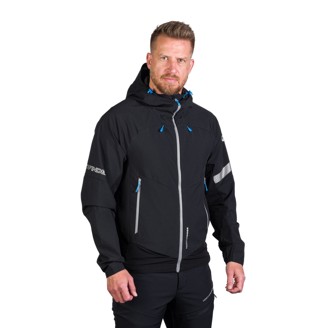 BU-5182OR men's trekking hybrid softshell active jacket RANDAL