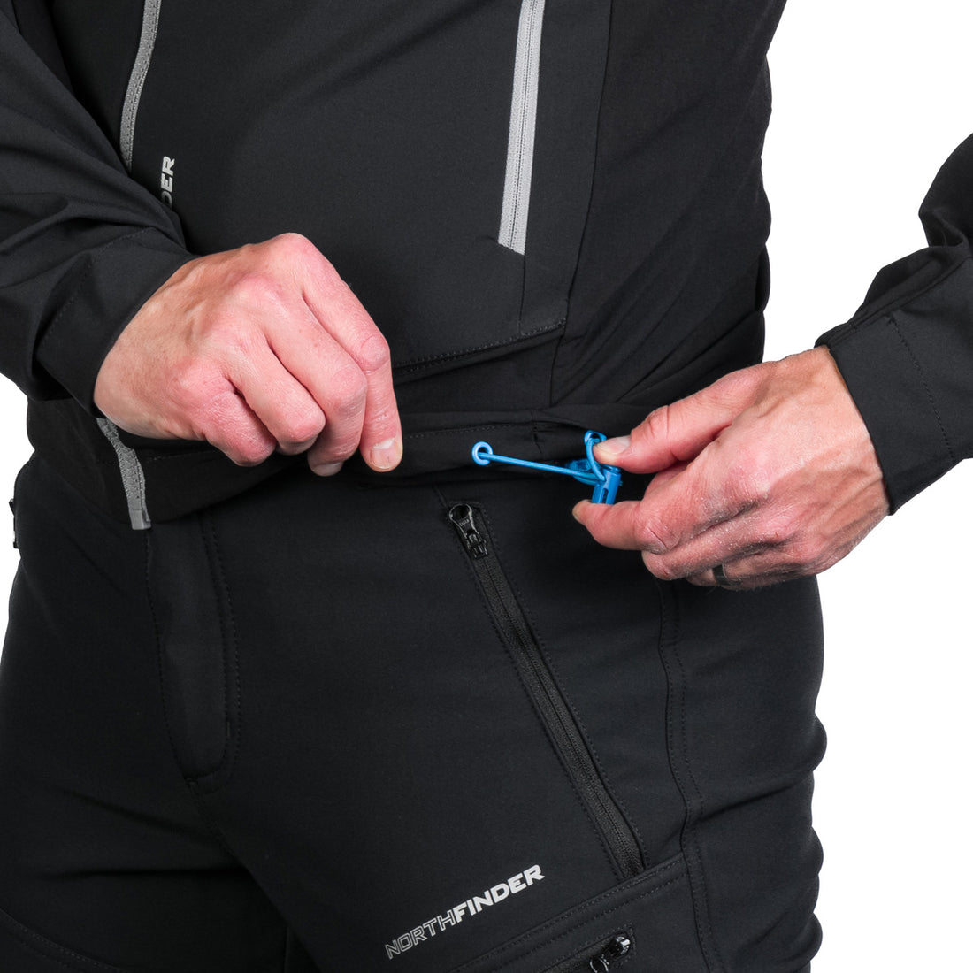 BU-5182OR men's trekking hybrid softshell active jacket RANDAL