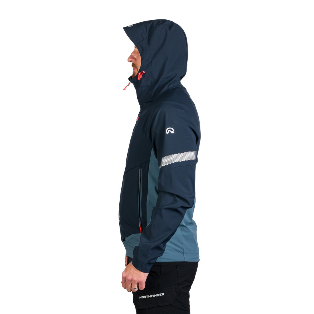 BU-5182OR men's trekking hybrid softshell active jacket RANDAL