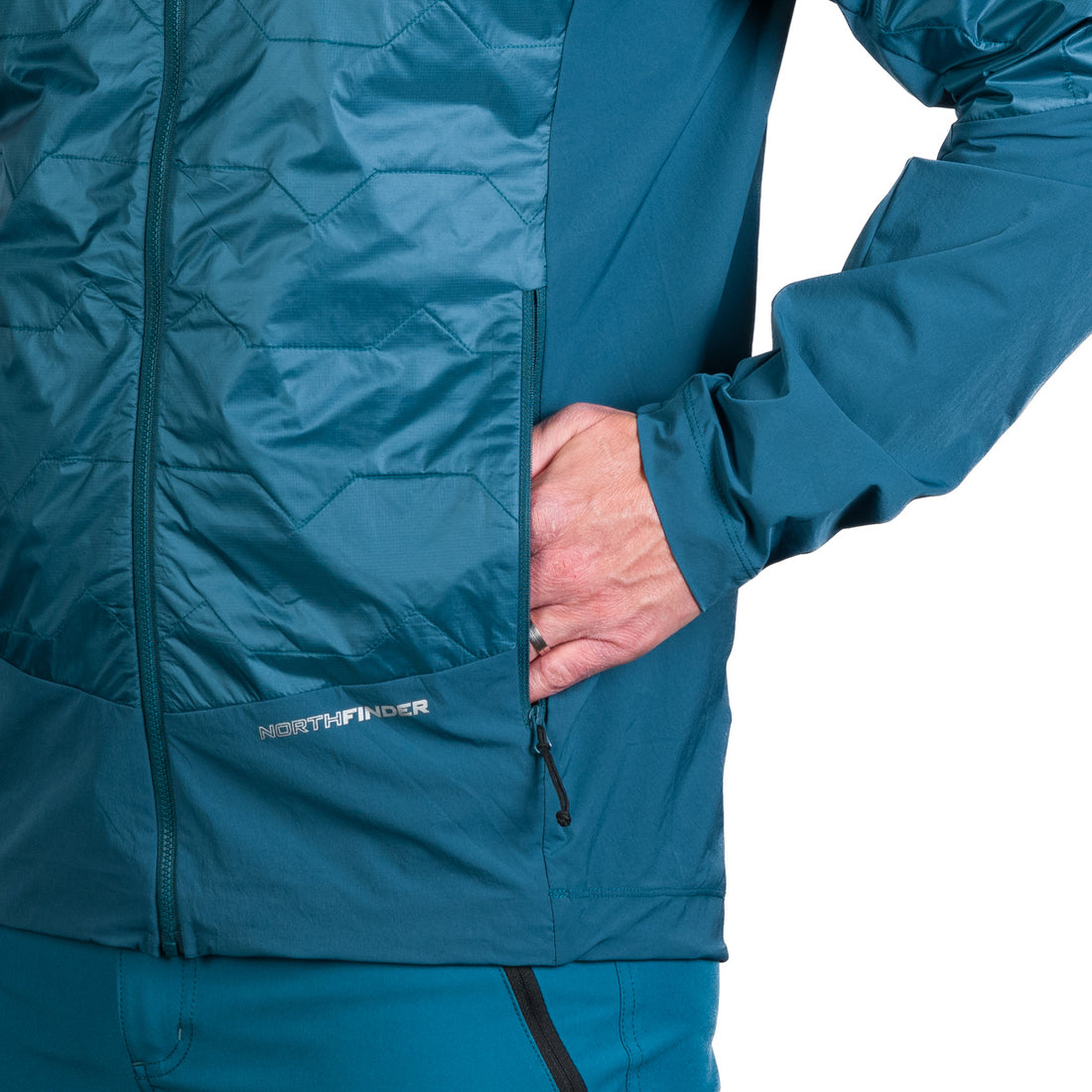 BU-5186OR men's light insulated active hybrid jacket  ROCKY