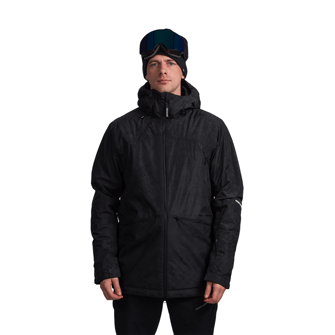 BU-52061SNW men's ski freerider jacket allover print PASQUALE