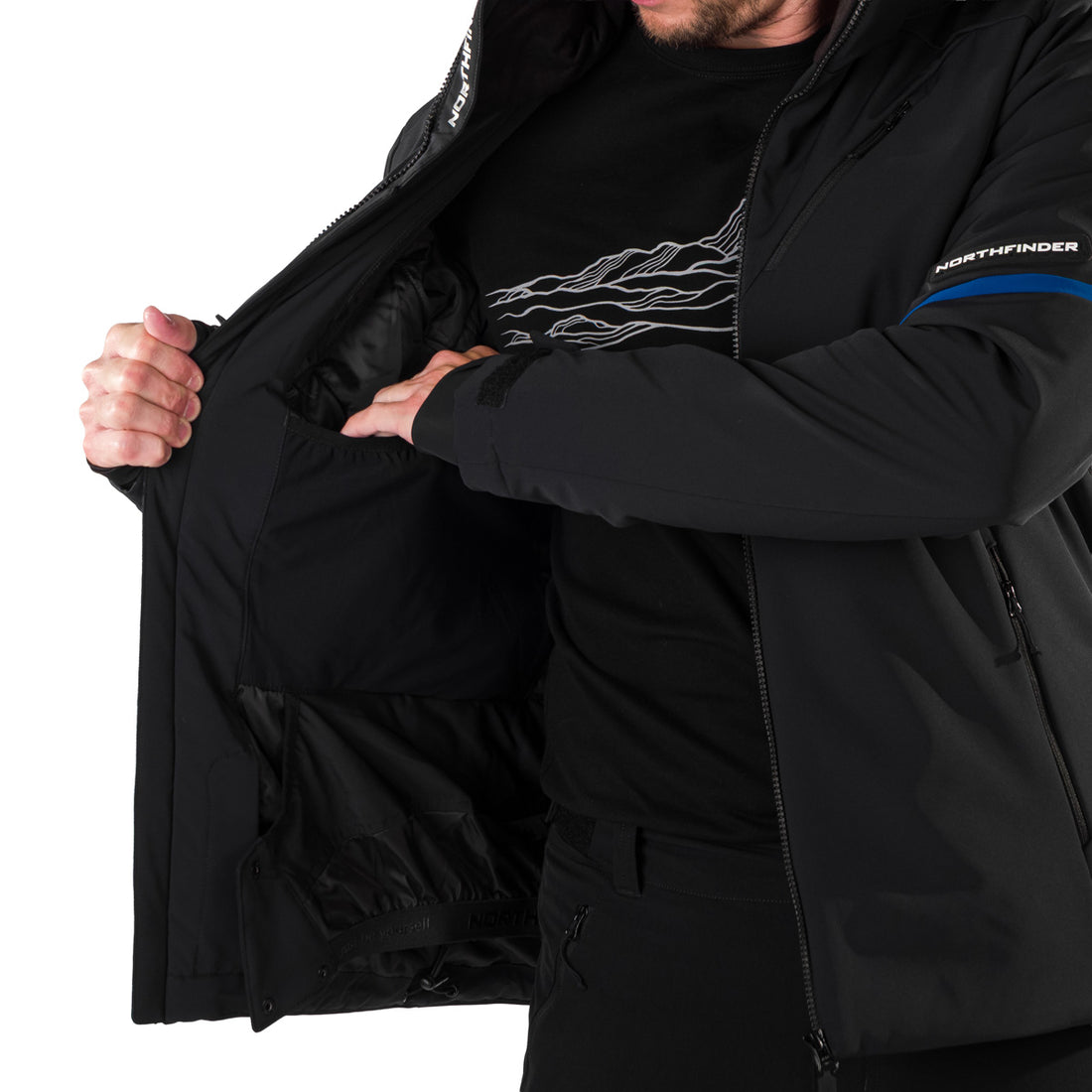 BU-5236SNW men's ski insulated softshell jacket 3L NED