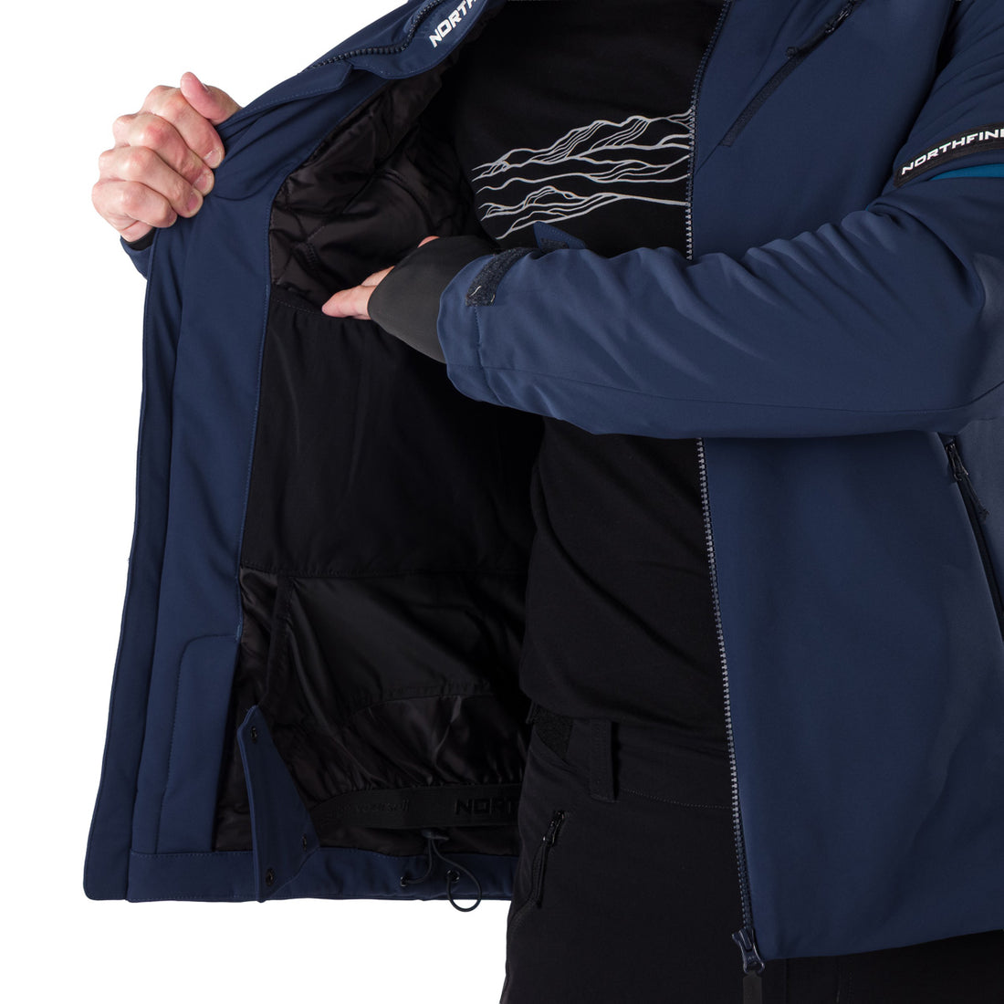 BU-5236SNW men's ski insulated softshell jacket 3L NED