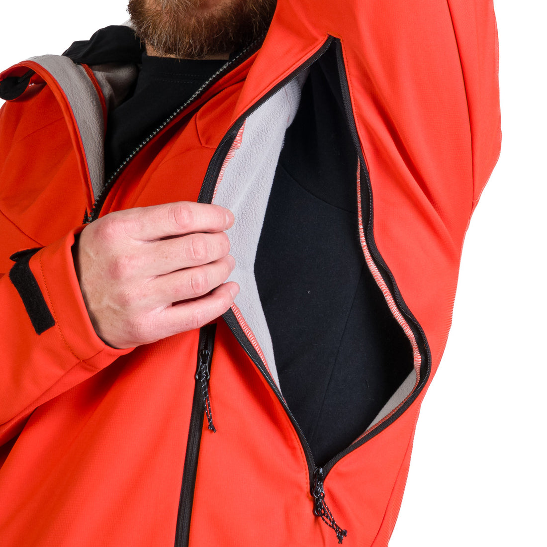BU-5240OR men's outdoor hoody softshell jacket 3L FABIO