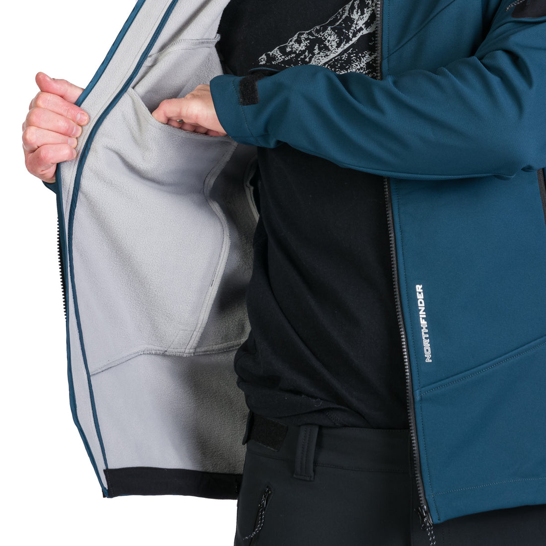 BU-5240OR men's outdoor hoody softshell jacket 3L FABIO