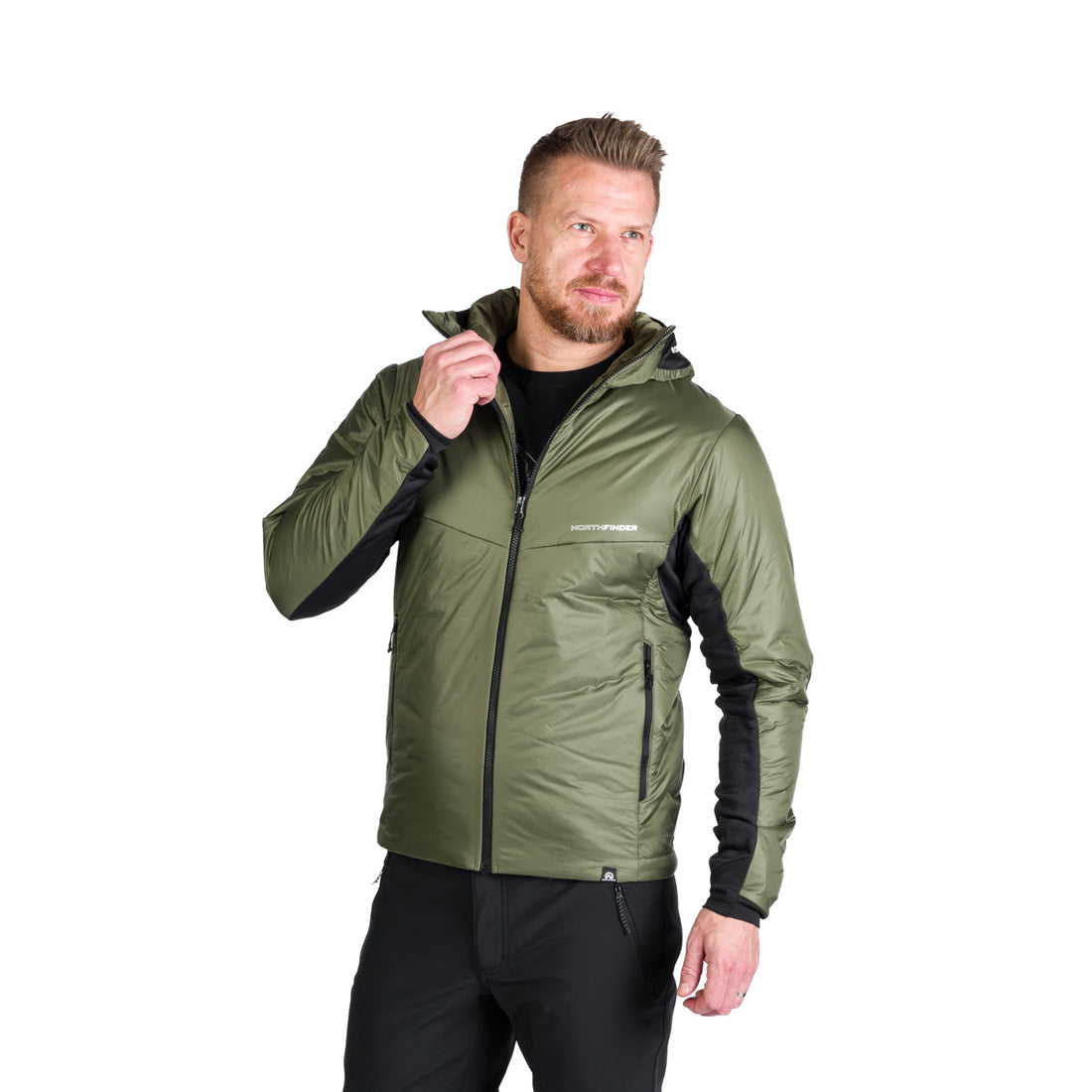 BU-5244OR men's hybrid active trekking jacket with Primaloft® FERDINANDO