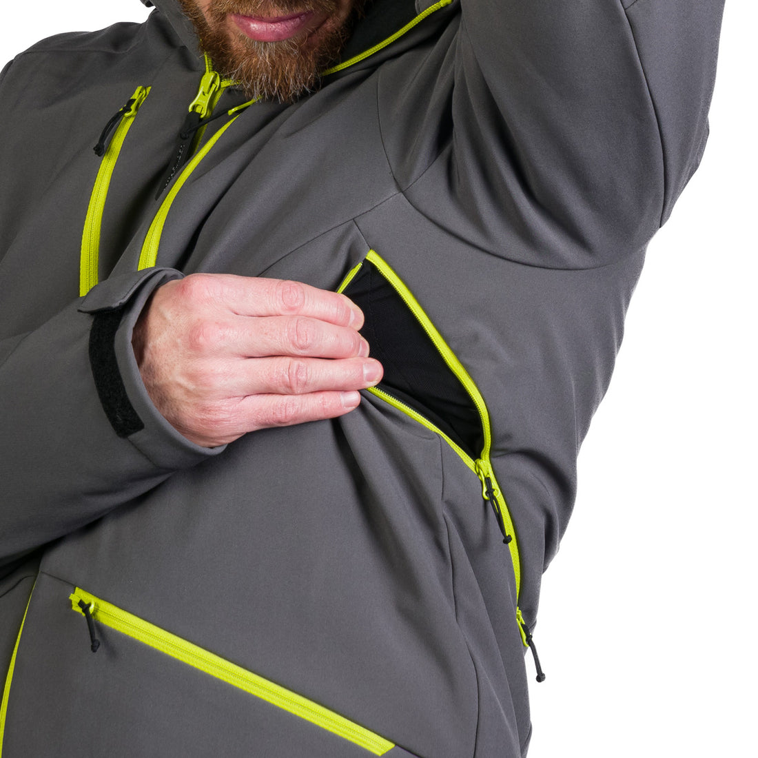 BU-5263SNW men's ski softshell insulated jacket ALPHONSE