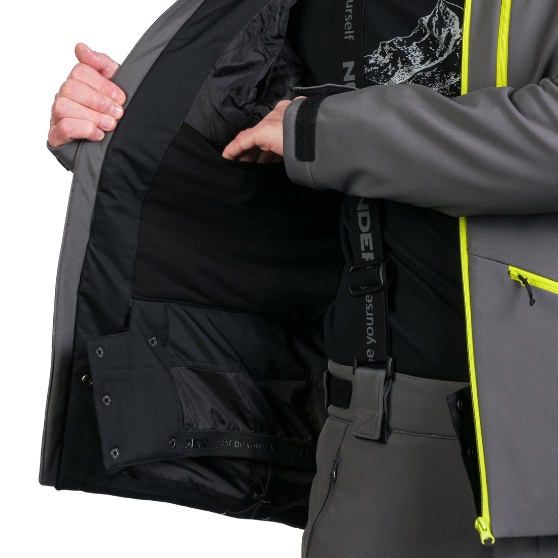 BU-5263SNW men's ski softshell insulated jacket ALPHONSE