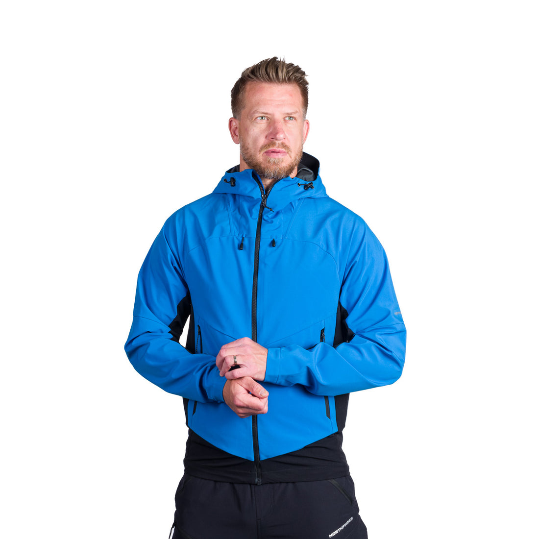 BU-5297OR men's trekking hybrid softshell active jacket CIRO