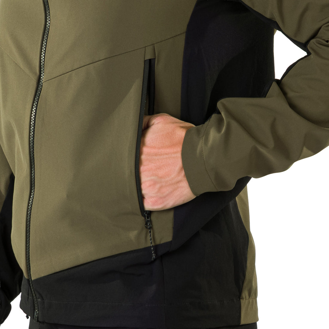 BU-5297OR men's trekking hybrid softshell active jacket CIRO