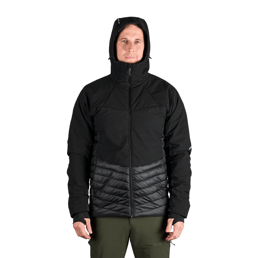 BU-5334OR men's outdoor hoody softshell hybrid jacket EMERYK