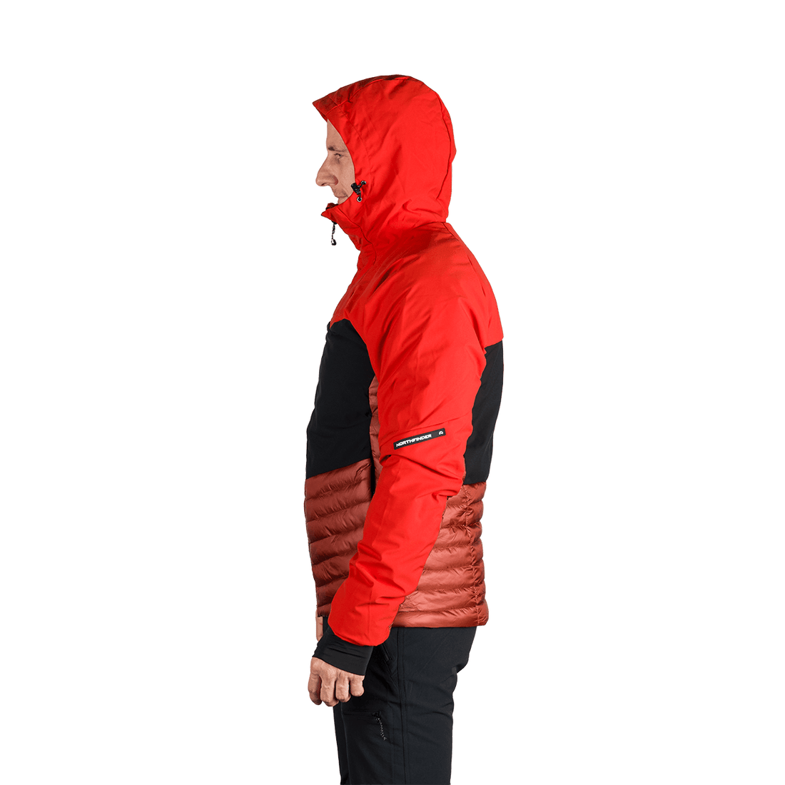 BU-5334OR men's outdoor hoody softshell hybrid jacket EMERYK