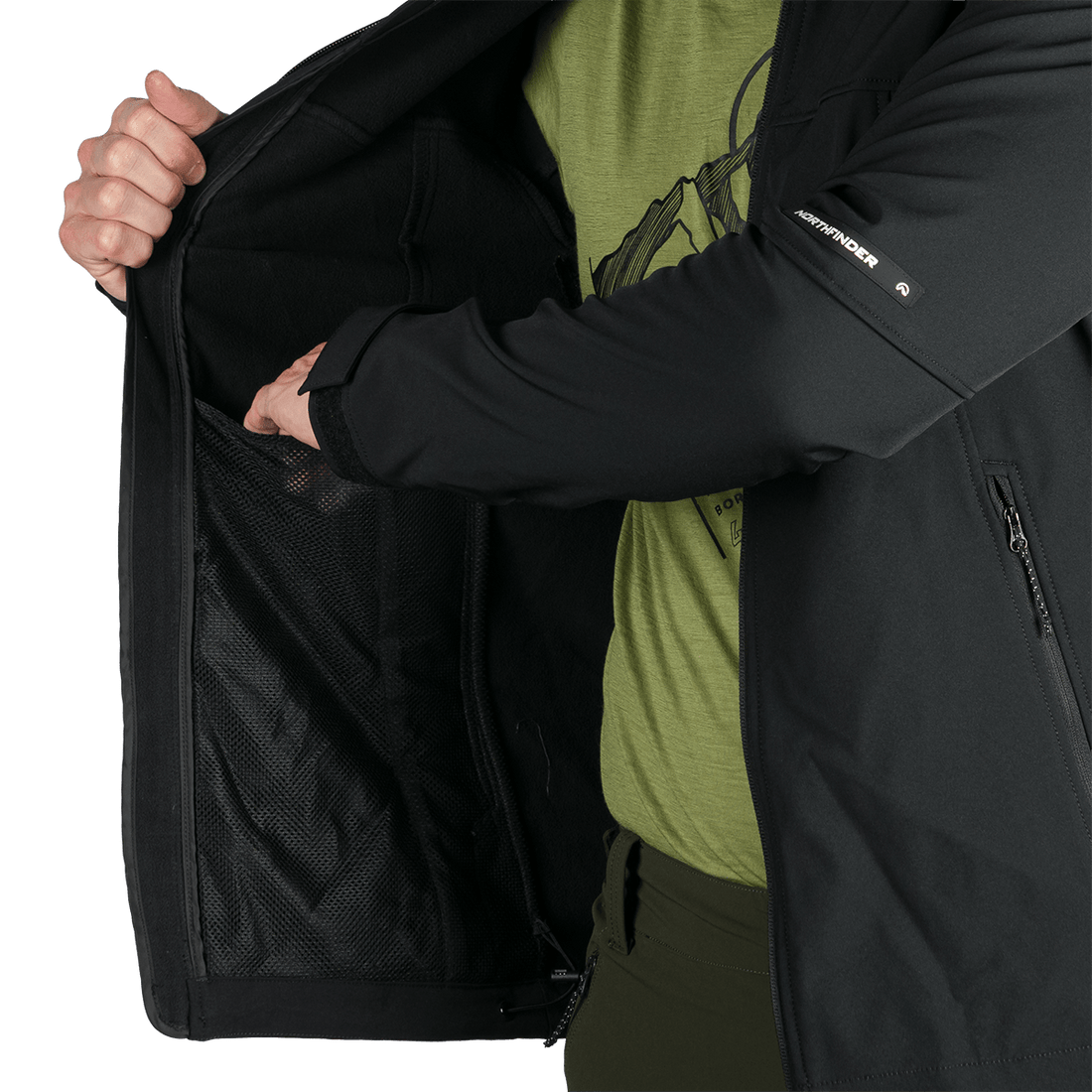 BU-5336OR men's travel softshell hood off jacket 3L ANTONI