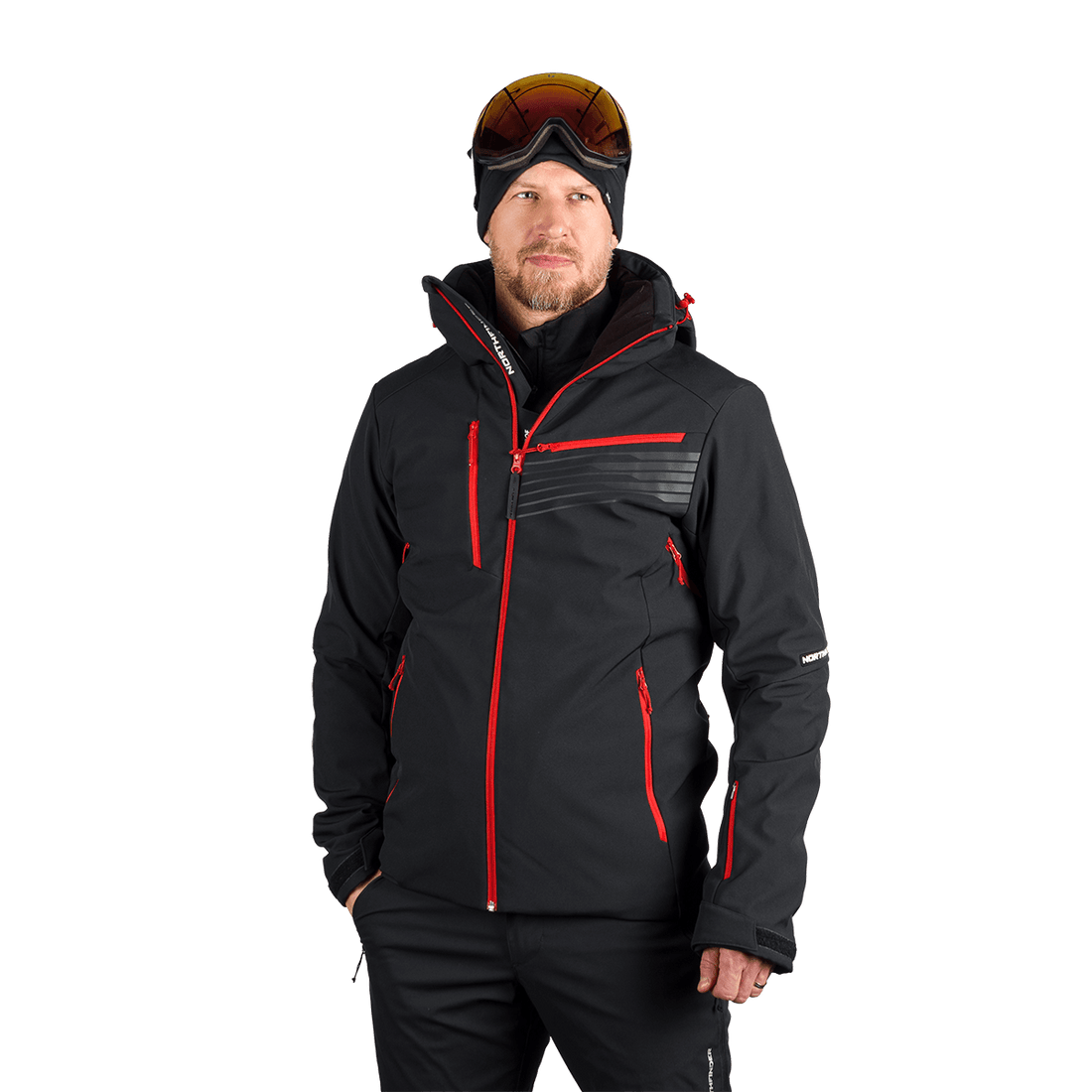 BU-5352SNW men's ski softshell insulated jacket BARTALAN
