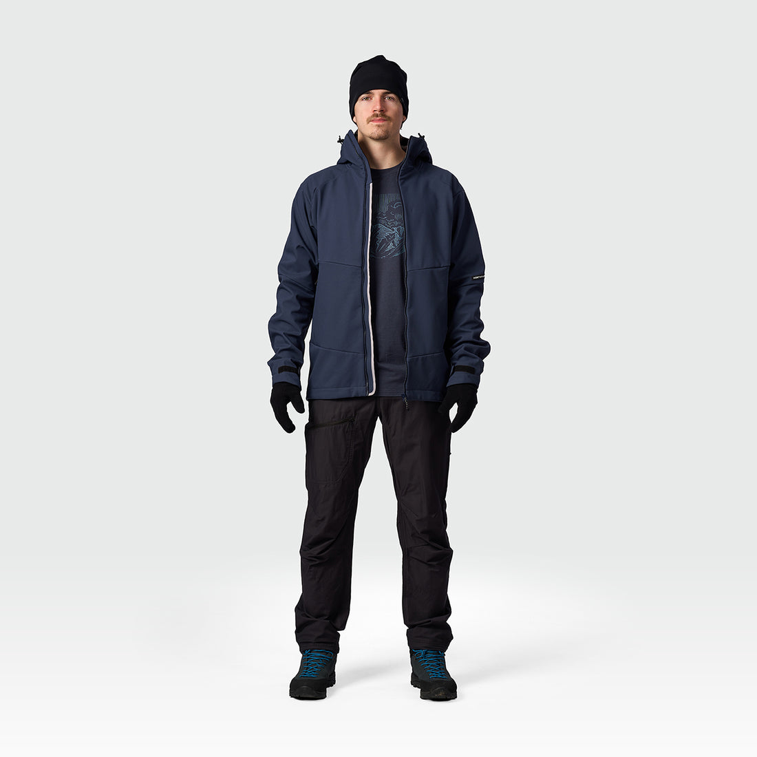 BU-5440OR men's outdoor hoody softshell jacket 3L AMADEU