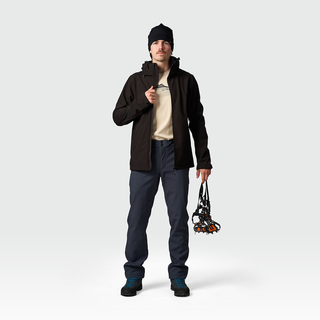 BU-5441OR men's softshell hood off jacket 3L ANASTACC